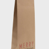 Gift Bag, Single Bottle Kraft Merry Christmas